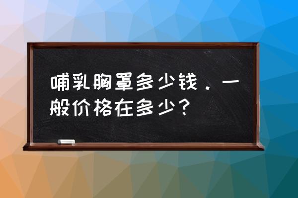 文胸批发价格大概多少 哺乳胸罩多少钱。一般价格在多少？