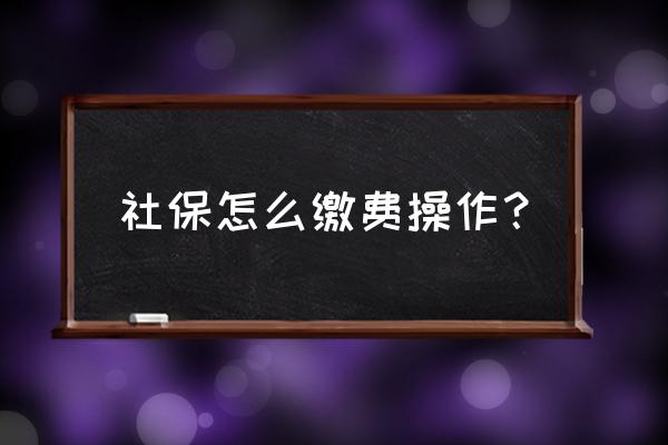 白山地区社保怎么交 社保怎么缴费操作？