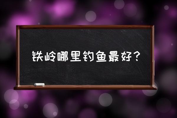 铁岭有钓鱼的地方吗 铁岭哪里钓鱼最好？