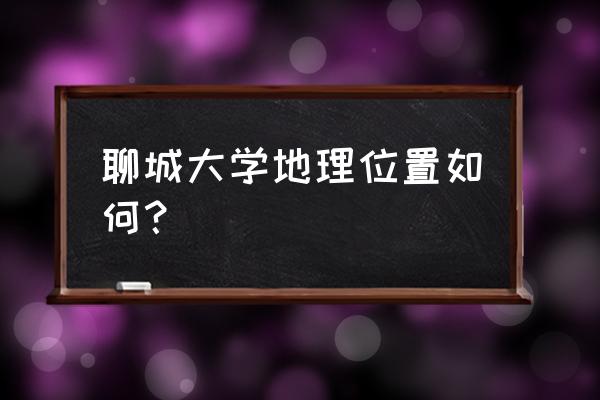 聊城湖南路西延路什么时候开通 聊城大学地理位置如何？