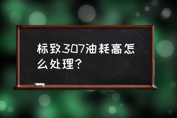 车辆增加油耗的办法有哪些 标致307油耗高怎么处理？