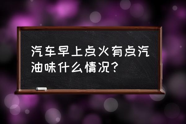 汽车刚启动有汽油味怎么回事 汽车早上点火有点汽油味什么情况？