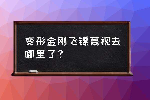 手工可以变形飞镖怎么做 变形金刚飞镖蔑视去哪里了？