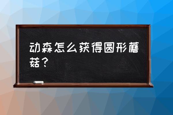 粘土花环儿童手工 动森怎么获得圆形蘑菇？