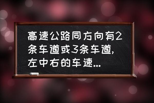 连续变2个车道扣多少分 高速公路同方向有2条车道或3条车道,左中右的车速限制分别是多少？