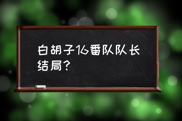 白胡子海贼团各队队长都去哪了 白胡子16番队队长结局？