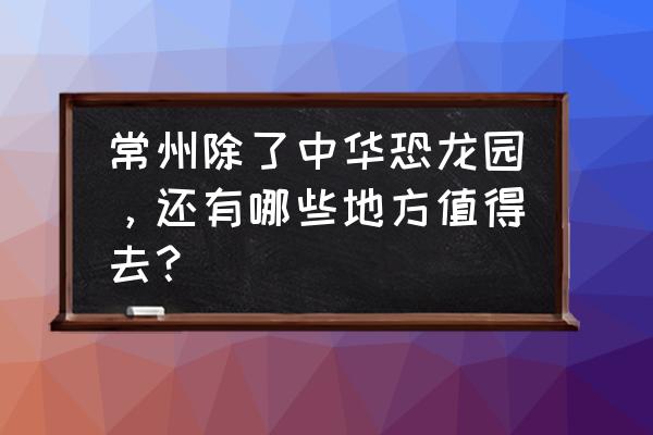 江苏一日游有哪些地方比较好玩 常州除了中华恐龙园，还有哪些地方值得去？