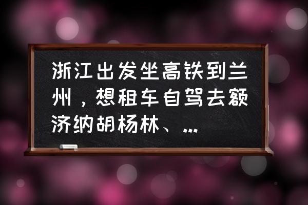 自驾去额济纳旗最佳路线图 浙江出发坐高铁到兰州，想租车自驾去额济纳胡杨林、巴丹吉林沙漠，该如何安排路线？