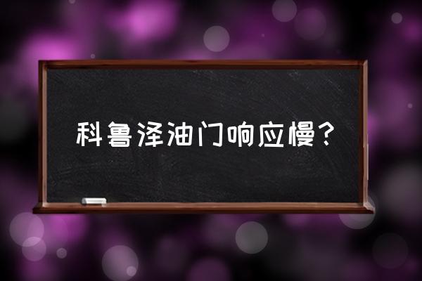 电子油门响应太慢了怎么调 科鲁泽油门响应慢？