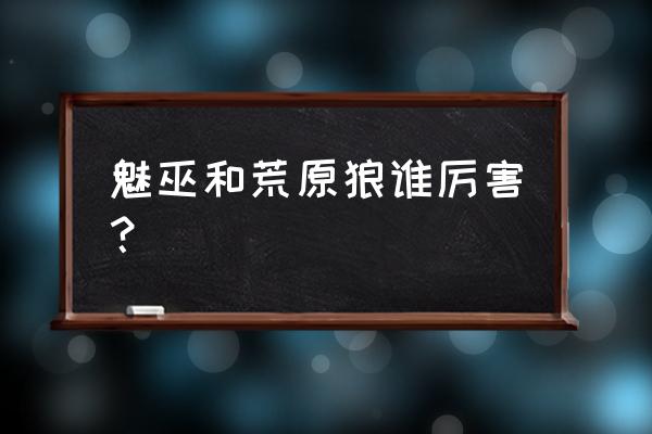 超凡之路体术淬炼秘体攻略 魅巫和荒原狼谁厉害？