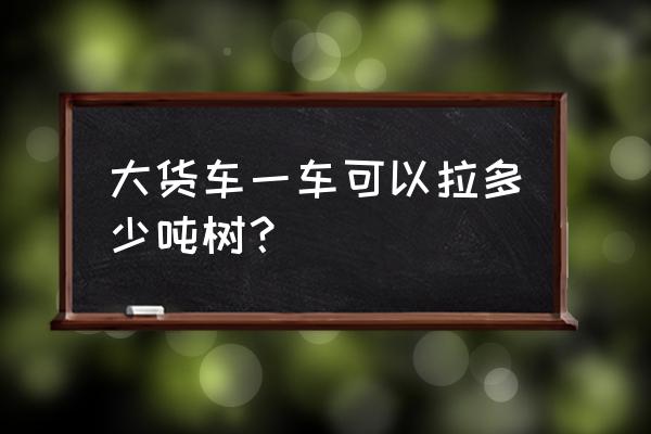 装载卡车游戏第五关 大货车一车可以拉多少吨树？