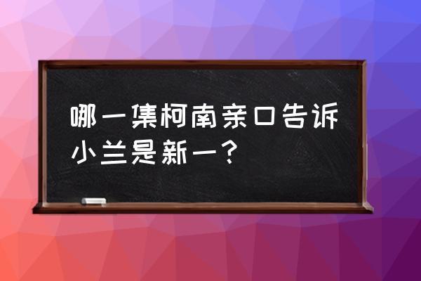 穿越到柯南的世界却不小心感冒了 哪一集柯南亲口告诉小兰是新一？